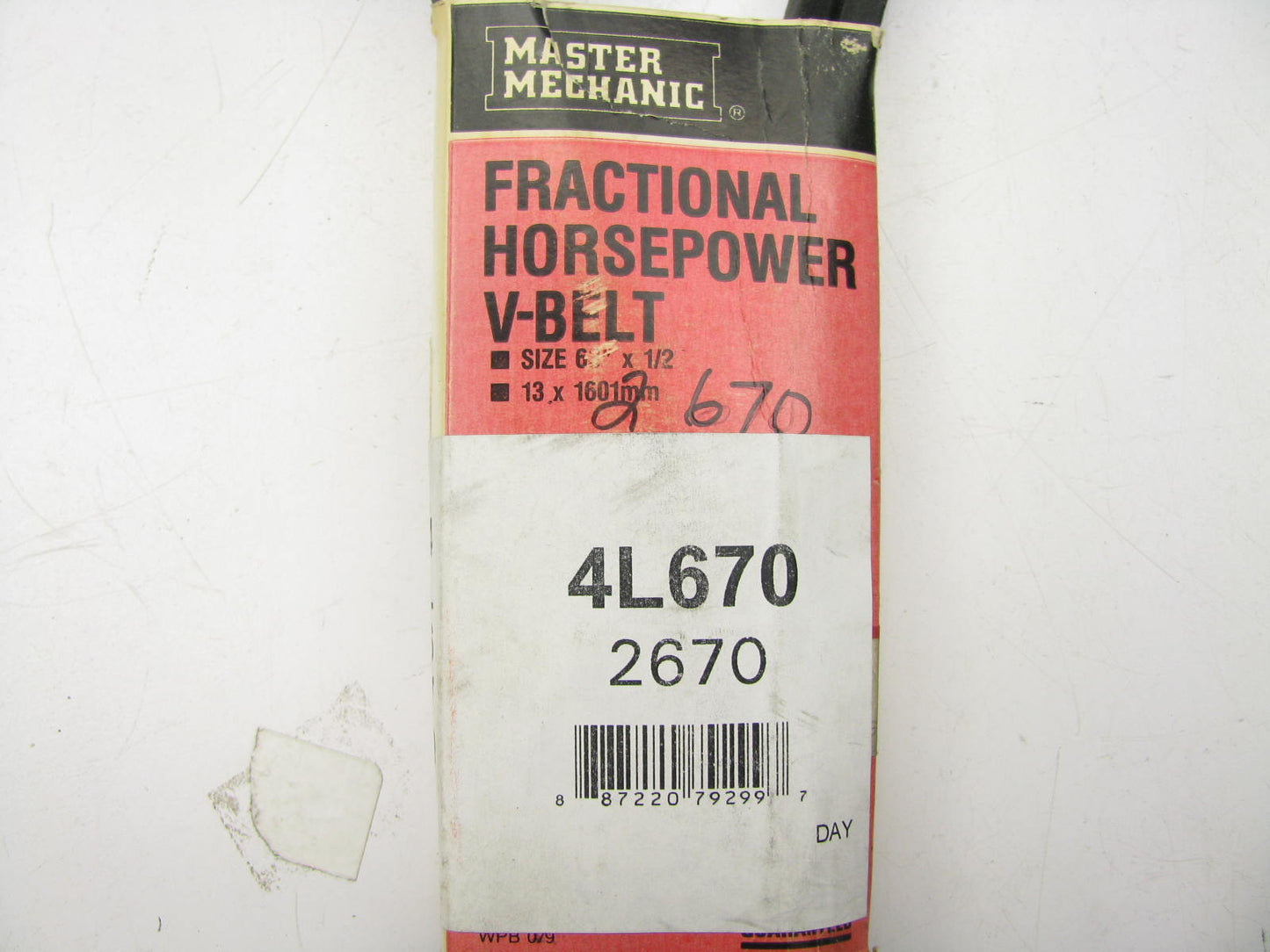 Master Mechanic 4L670 Accessory Drive Belt - 1/2'' X 67''