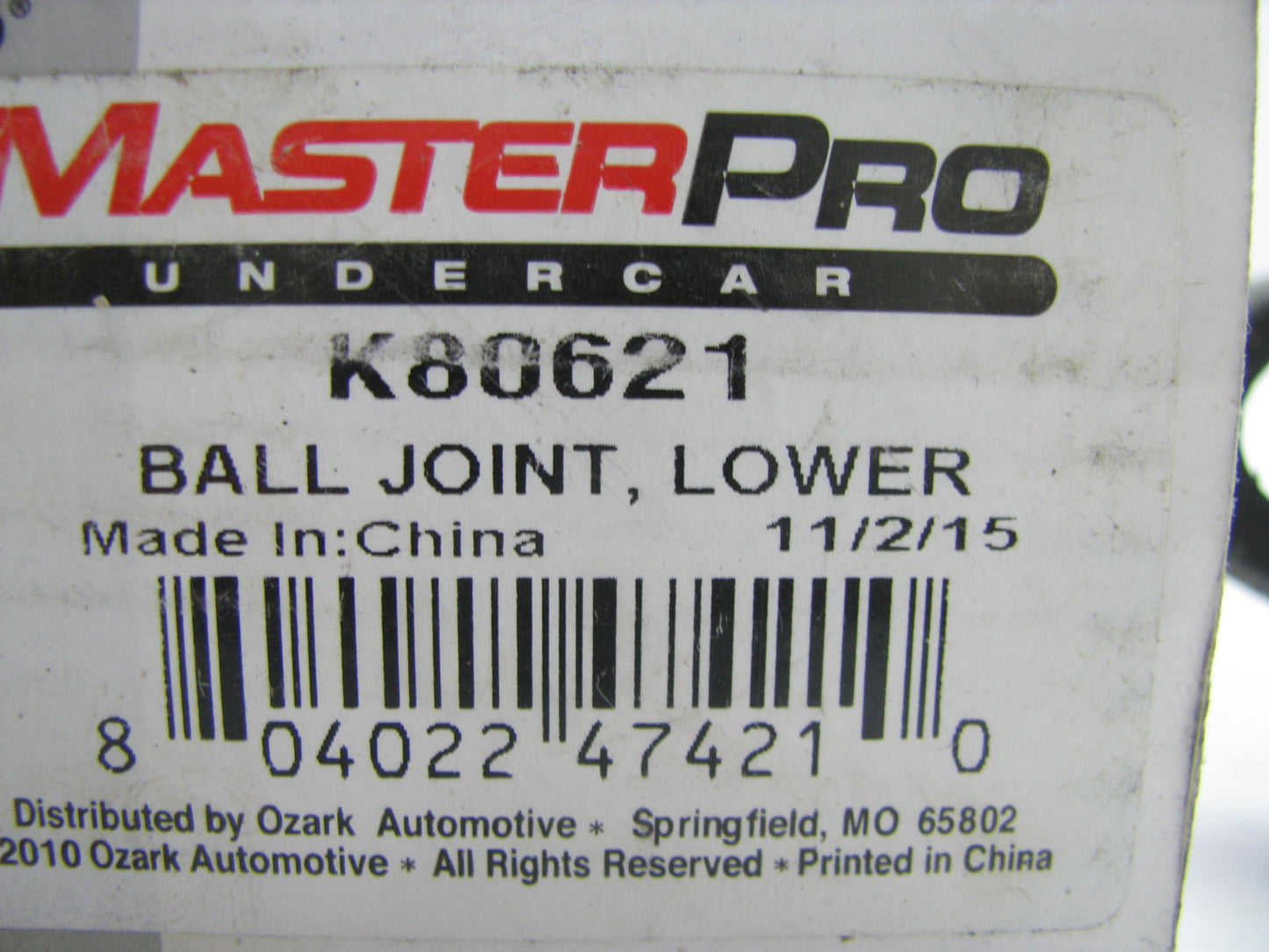 Master Pro K80621 Suspension Ball Joint - Front Lower