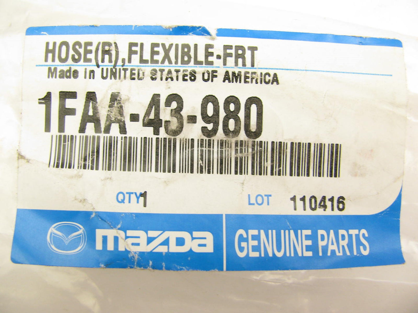 NEW OEM Mazda 1FAA-43-980 FRONT RIGHT Brake Hose 98-09 Mazda B4000 98-99 B3000