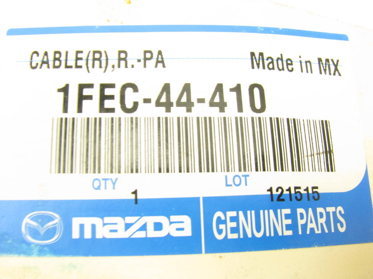 NEW - OEM Mazda 1FEC-44-410 REAR RIGHT Parking Brake Cable