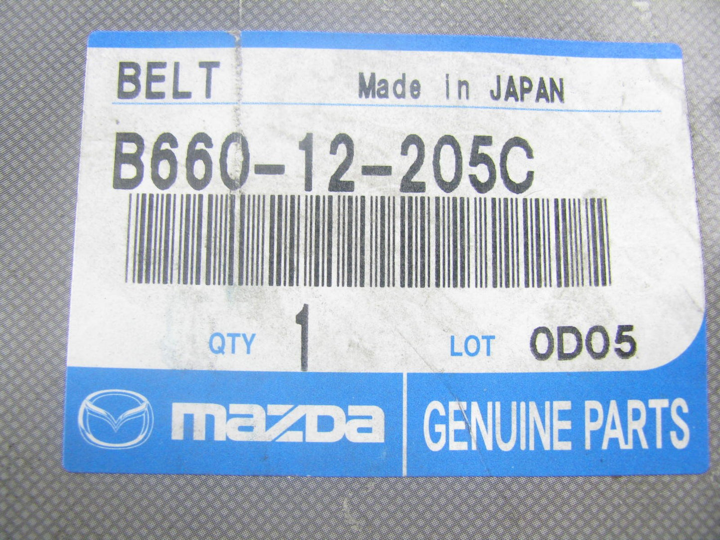 NEW GENUINE Engine Timing Belt OEM - 1988-1989 Mazda 323 1.6L Turbo B66012205C