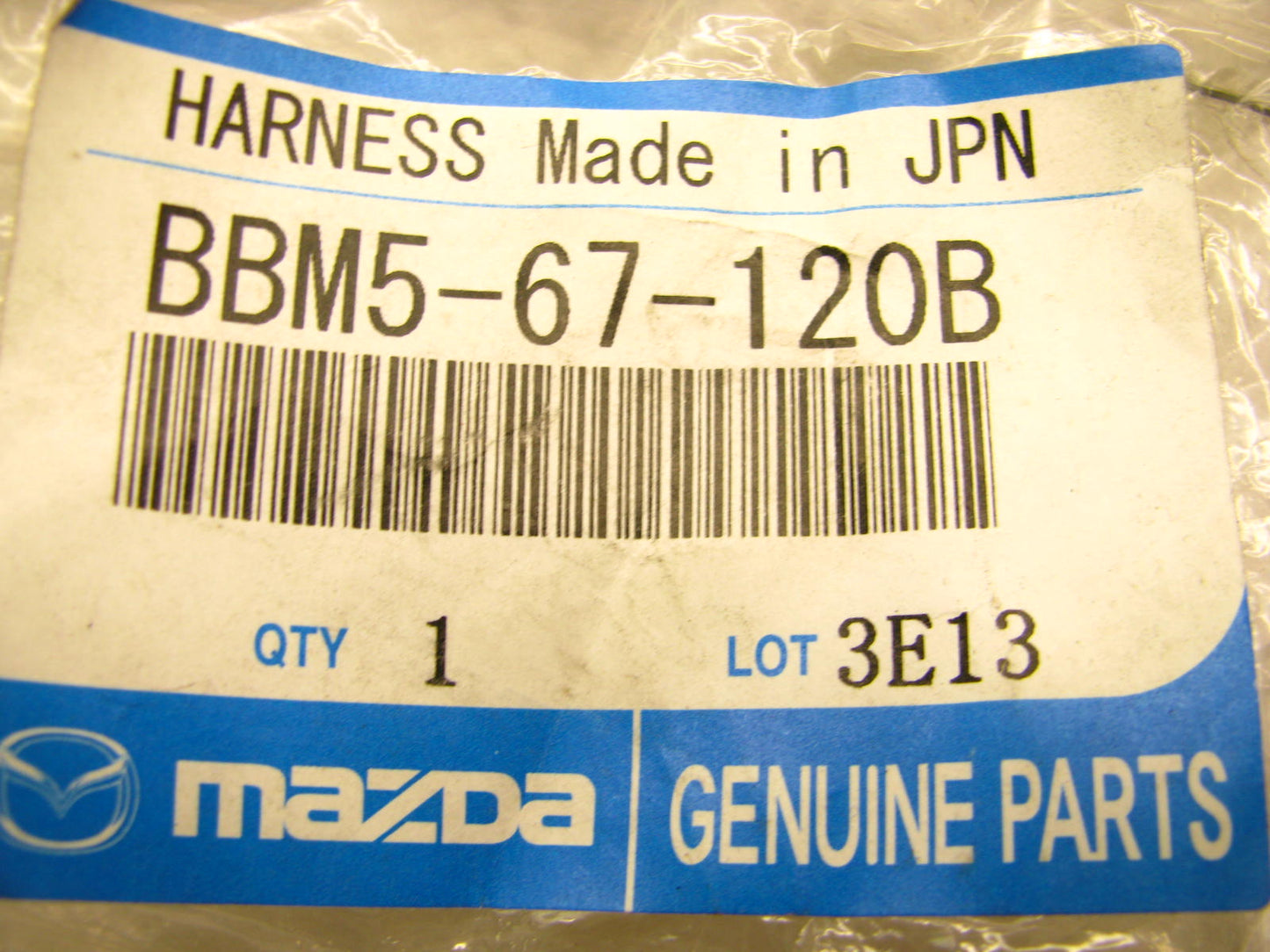NEW - OEM Mazda BBM567120B Parking Brake Wiring Harness 2010-2013 3