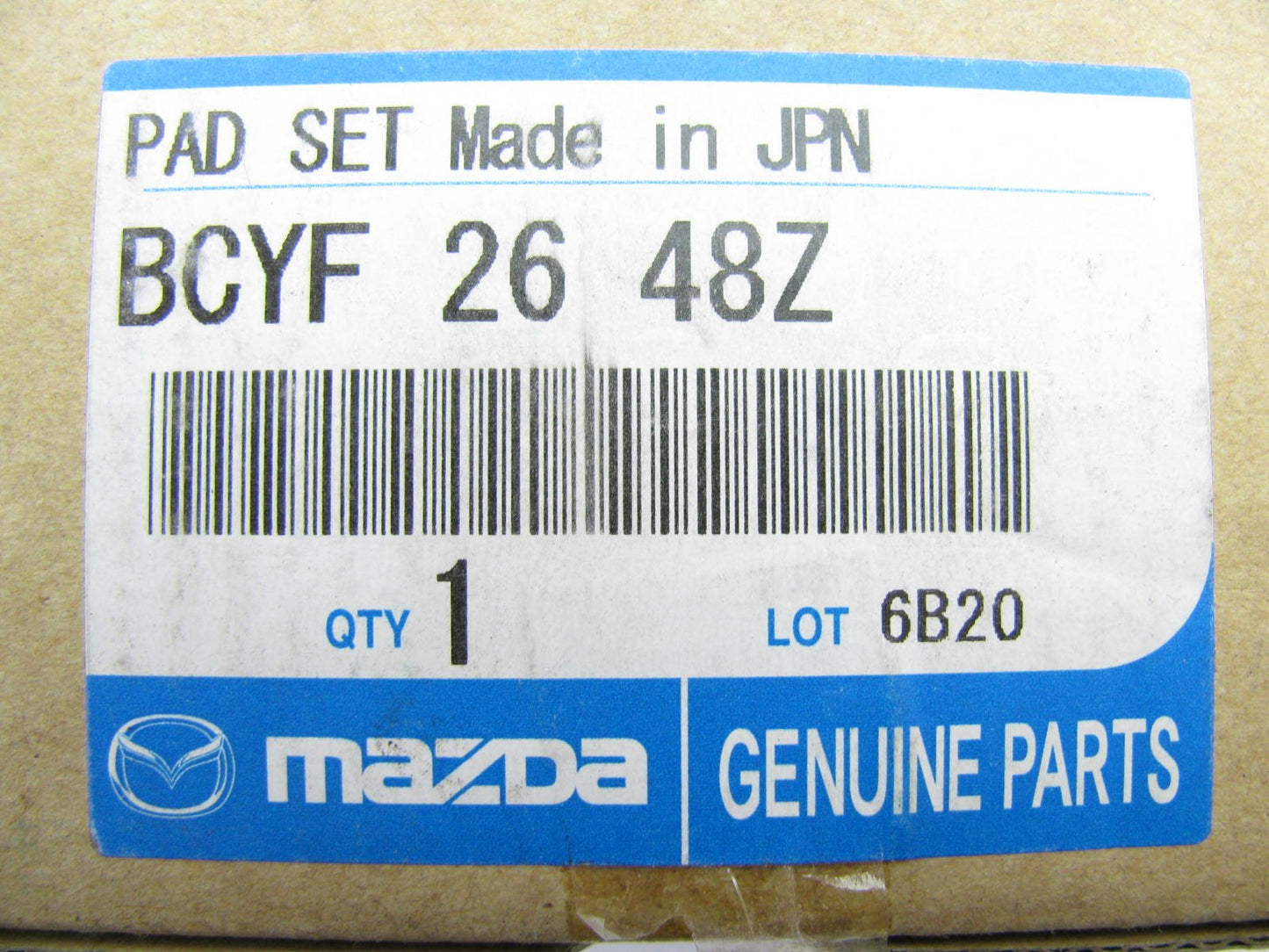 New Genuine Rear Disc Brake Pads OEM - 1997-1998 Mazda Protege BCYF2648Z