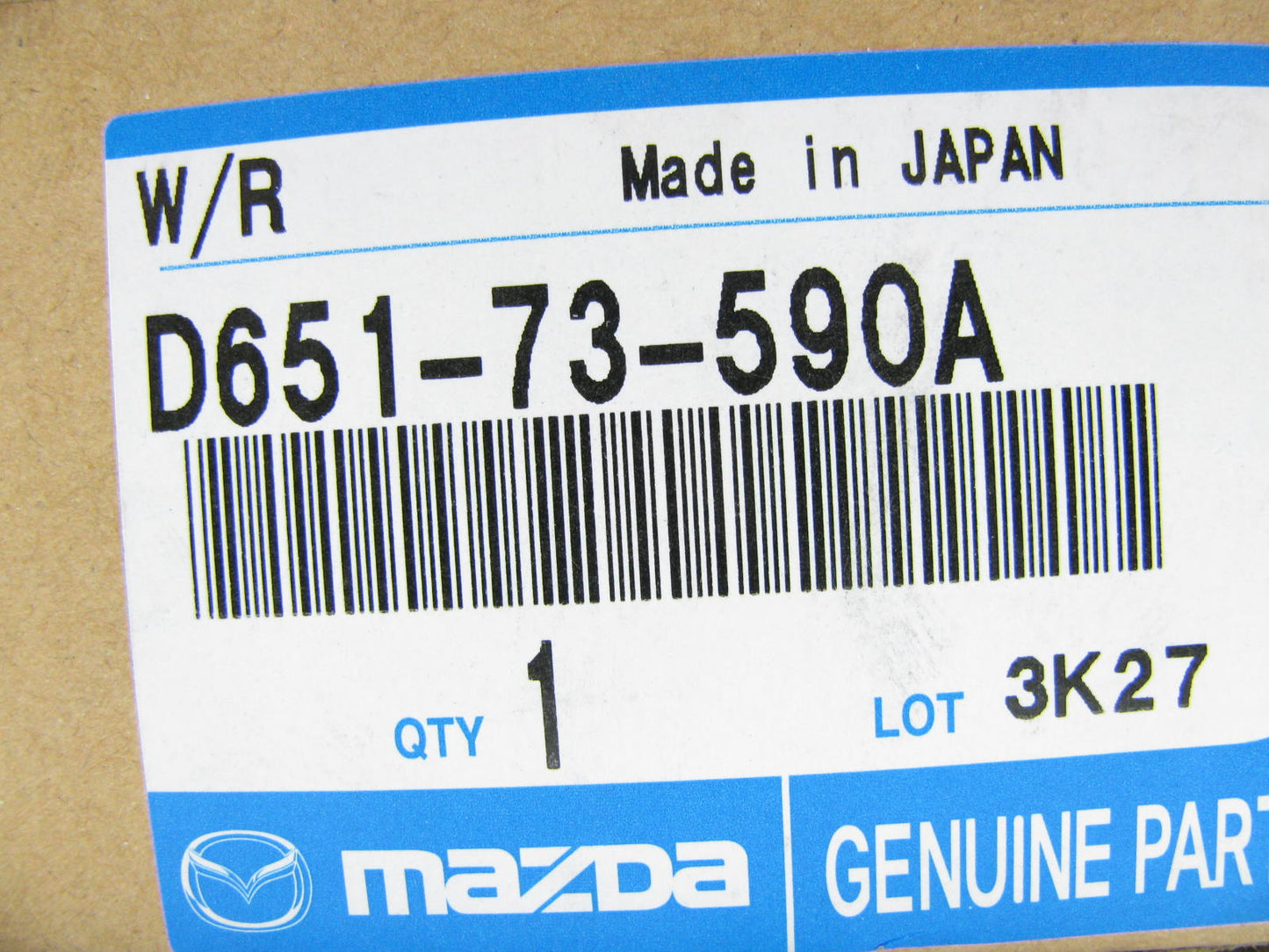 NEW - OEM Rear Left Window Regulator D651-73-590A For 2011-2014 Mazda 2