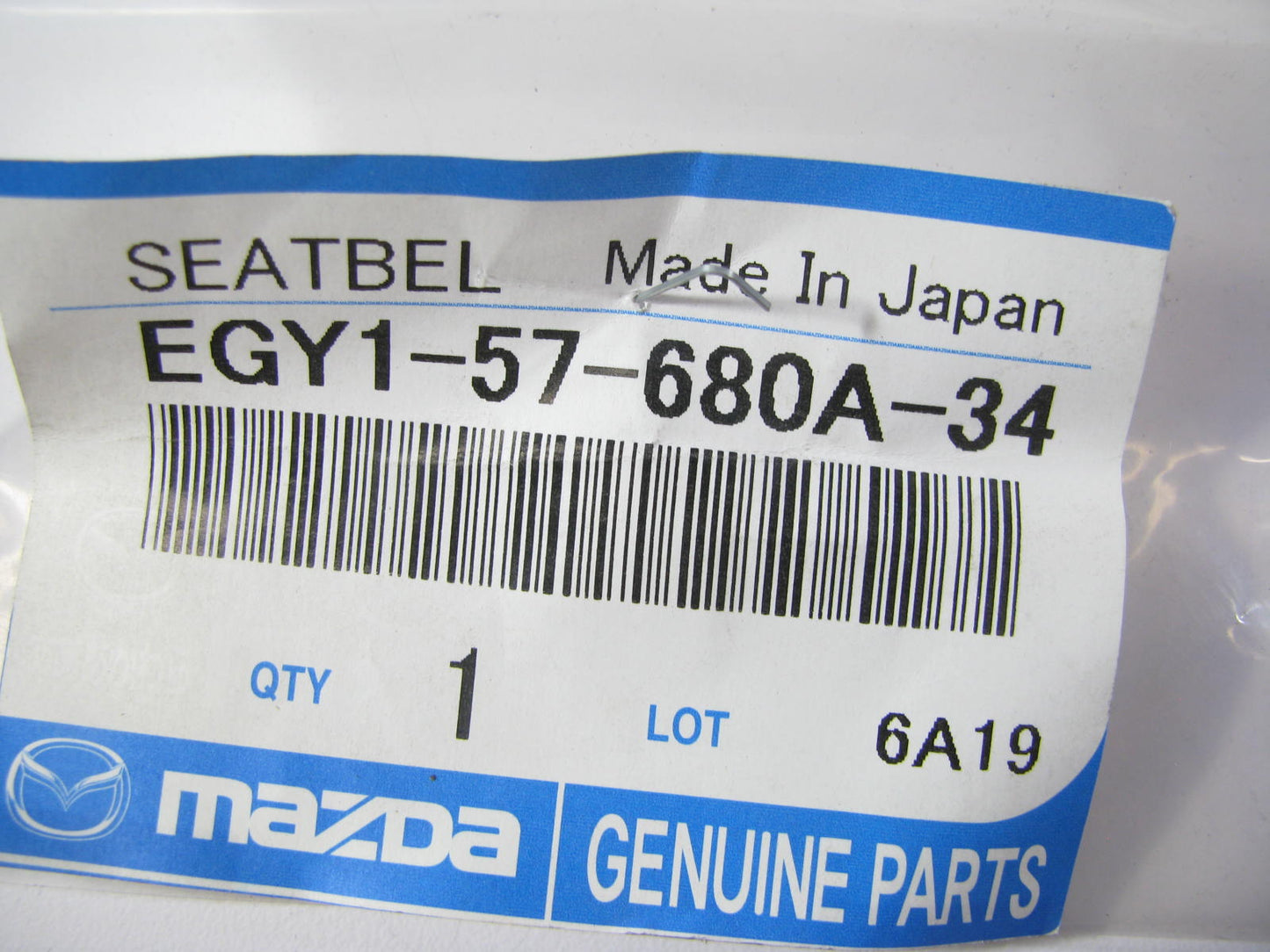 NEW - OEM Mazda EGY1-57-680A-34 Front Left Seat Buckle Latch 2007-2009 CX-7