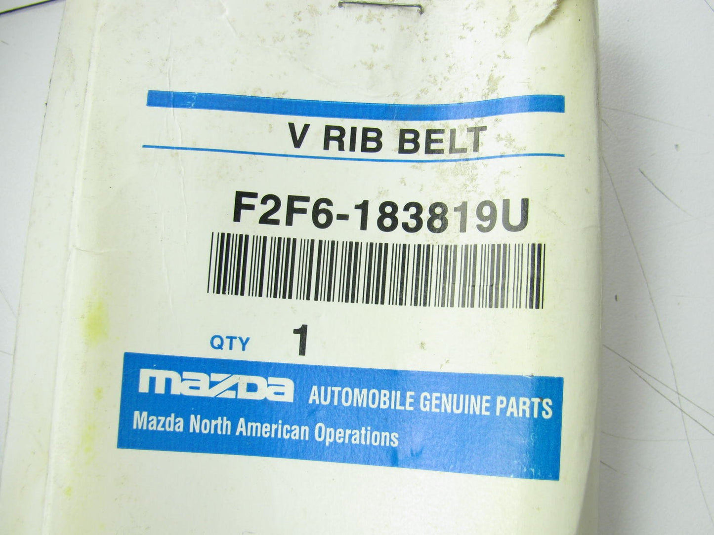 NEW - OEM GENUINE Serpentine Belt For Mazda F2F6183819U