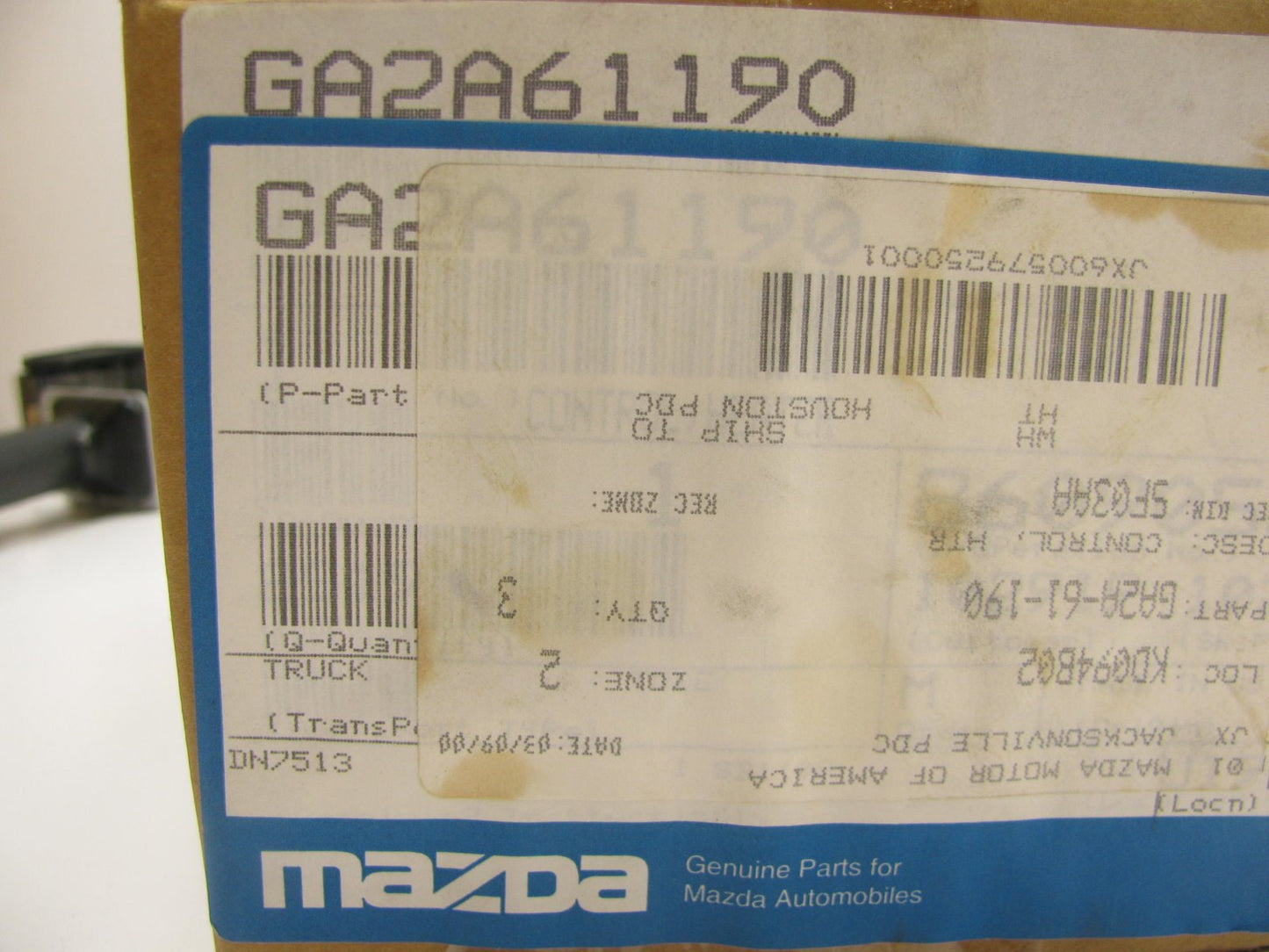 NEW Mazda GA2A-61-190 HVAC A/C Heater Temp Control Panel Switch 93-94 MX-6, 626