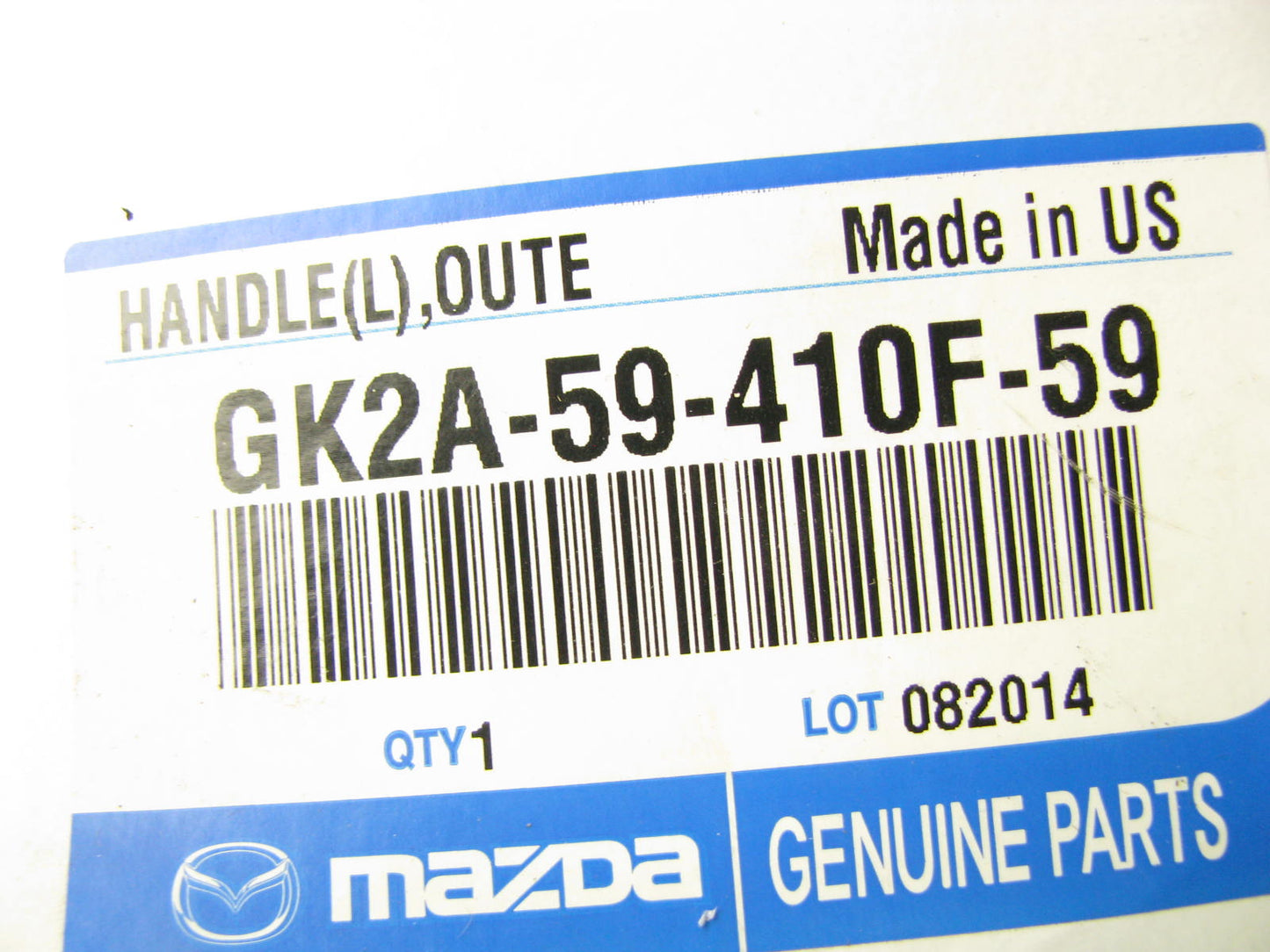 NEW OEM Mazda FRONT LEFT Outside Exterior Door Handle 06-08 Mazda 6 Island Blue