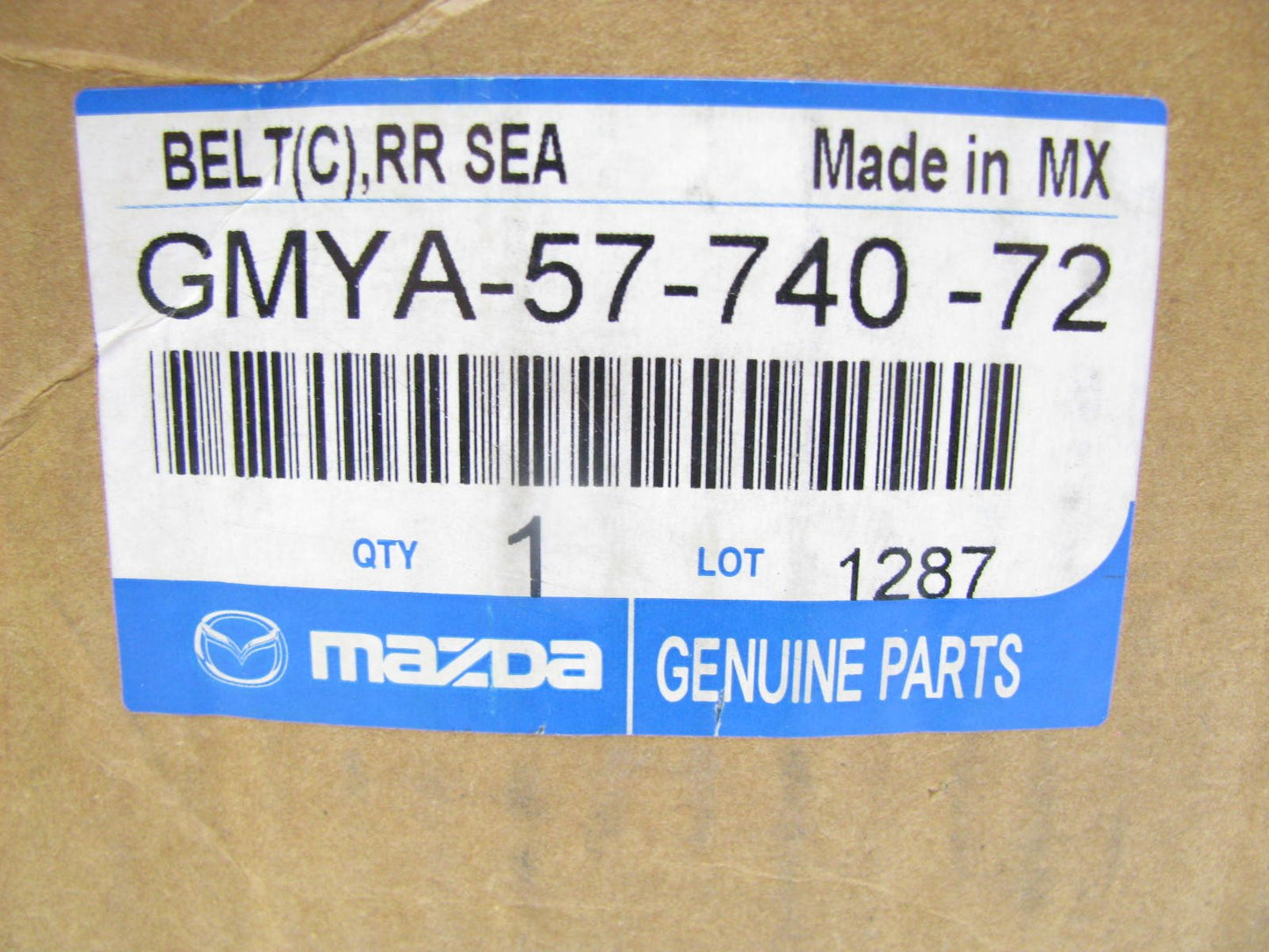 NEW GENUINE OEM 04-08 Mazda 6 REAR Center GRAY Seat Belt GMYA-57-740-72