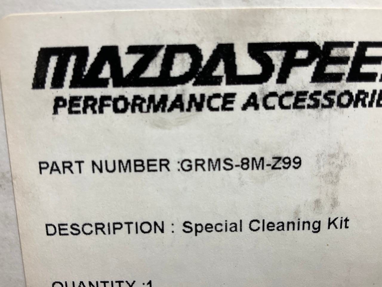 NEW OEM Mazdaspeed GRMS-8M-Z99 Factory Cold Air Intake Air Filter Cleaning Kit
