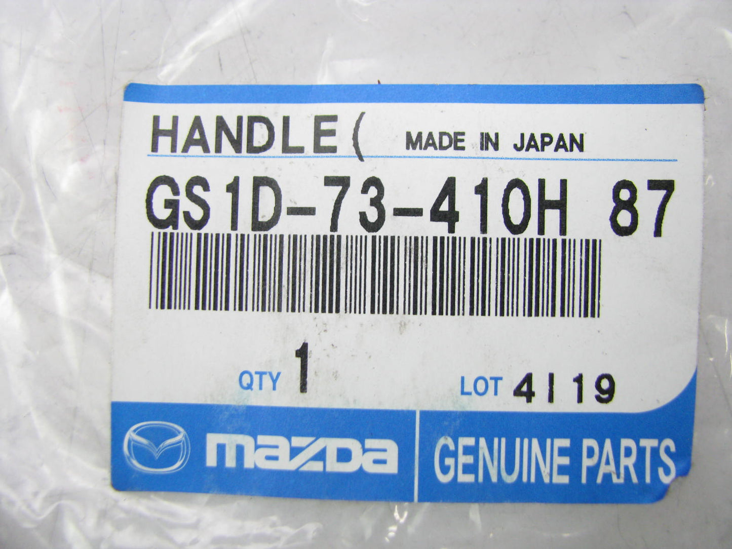 NEW - OEM Mazda GS1D-73-410H87 Rear Left Outer Door Handle 2010-2013 Mazda 3