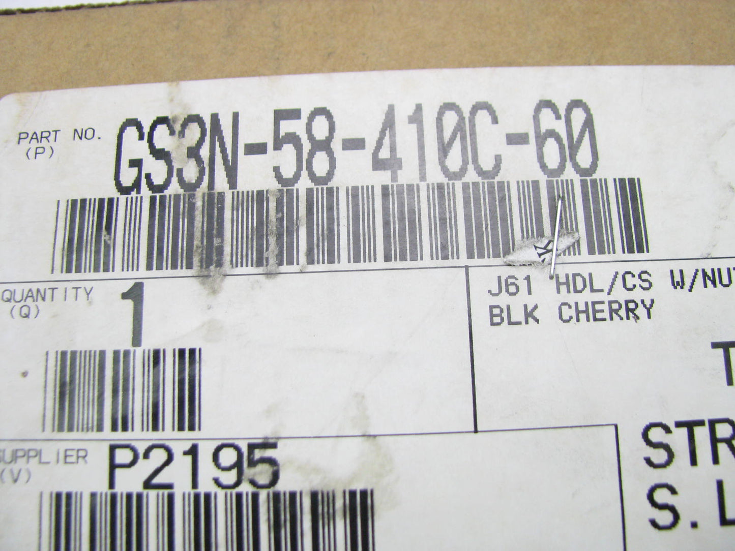 NEW - OEM Mazda Front Right BLACK CHERRY Color Outside Door Handle 2009-2011 6