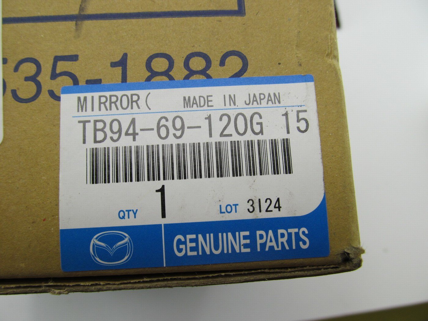 NEW - OEM Mazda TB9469120G15 Front Right Passenger Side Mirror 2001-02 Millenia