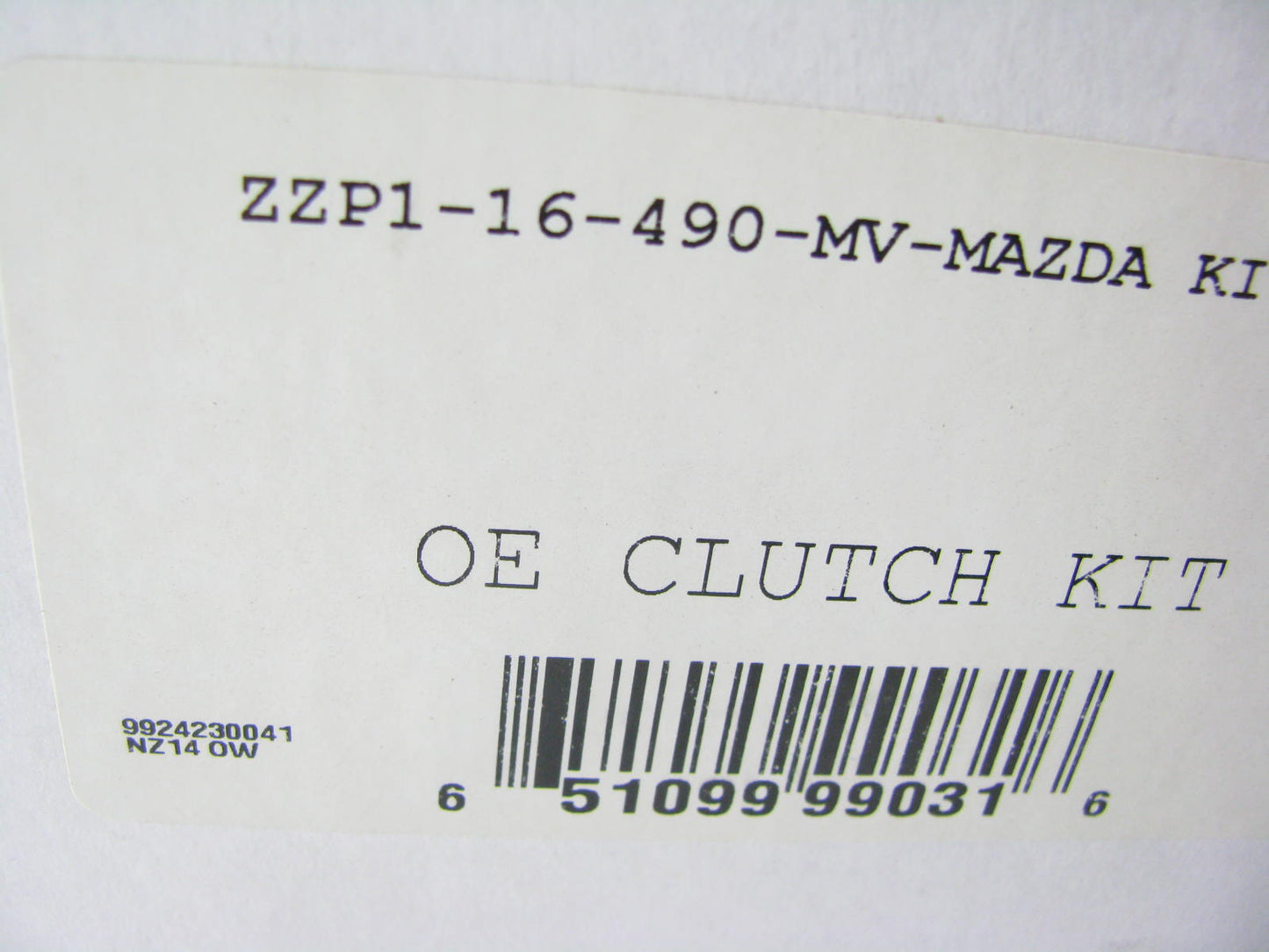 NEW - OEM Mazda ZZP1-16-490-MV Clutch Kit 1994-2005 Miata