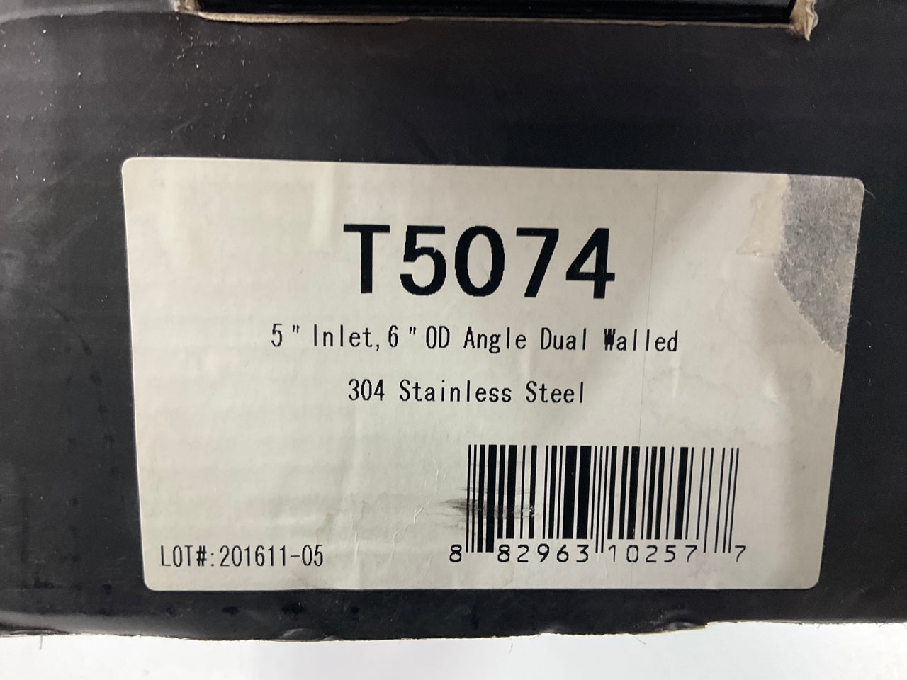 MBRP T5074 6'' OD Outlet Dual Wall Angled Exhaust Tip - 12'' Long, 5'' Inlet