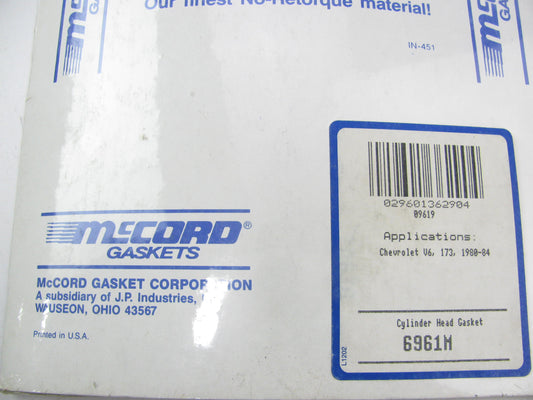 Mccord 6961M Engine Cylinder Head Gasket 1980-1991 GM 2.8L-V6