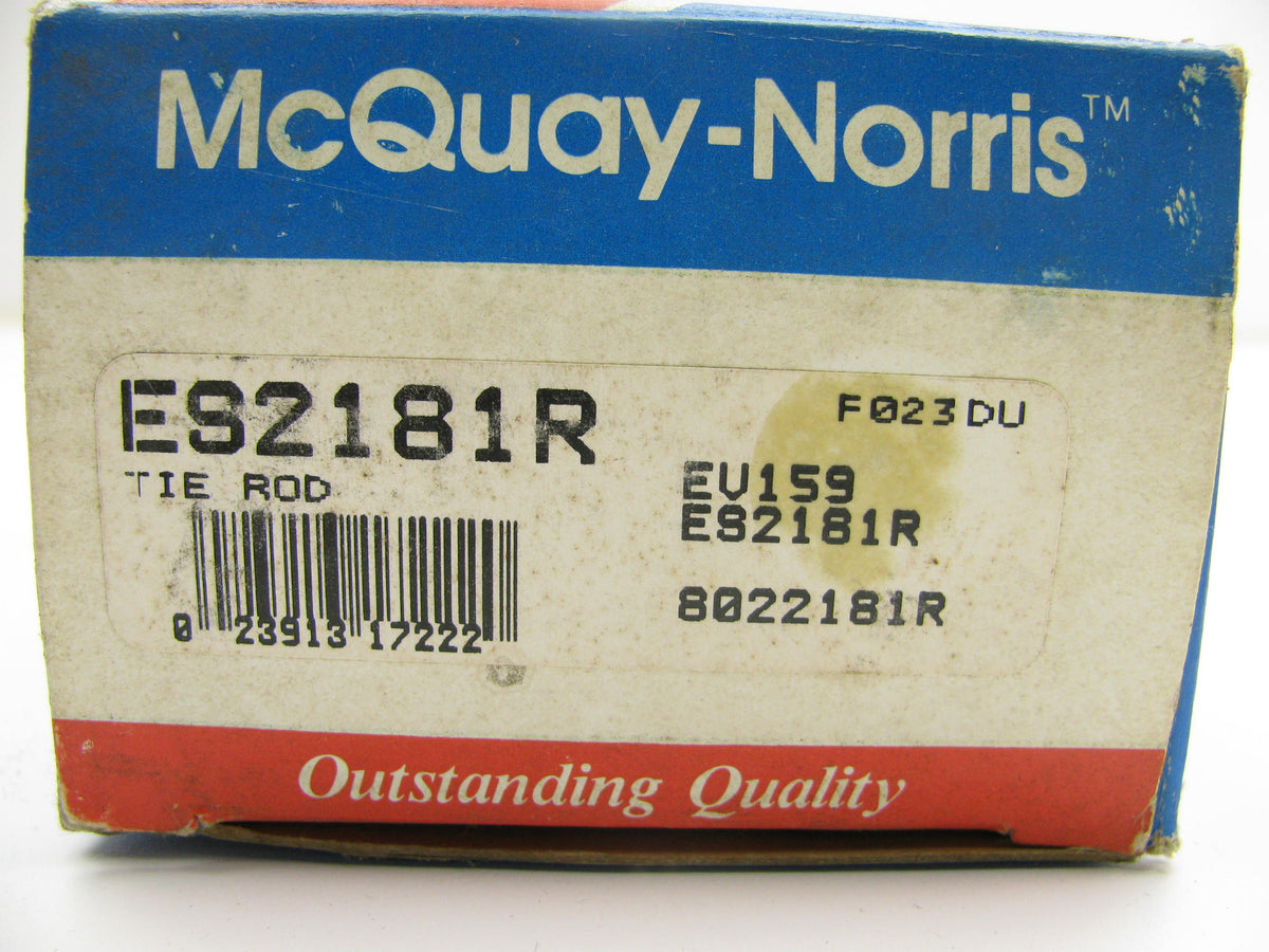 Mcquay-norris ES2181R INNER Steering Tie Rod End 1976-1981 Honda Accord