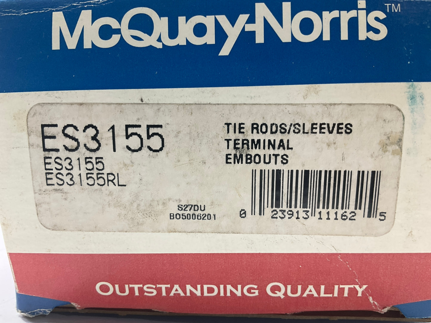 Mcquay-norris ES3155 Front Outer Steering Tie Rod End For 1989-1998 Mazda MPV
