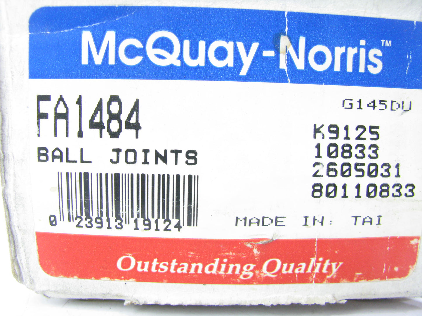 Mcquay-norris FA1484 FRONT RIGHT LOWER Suspension Control Arm And Ball Joint