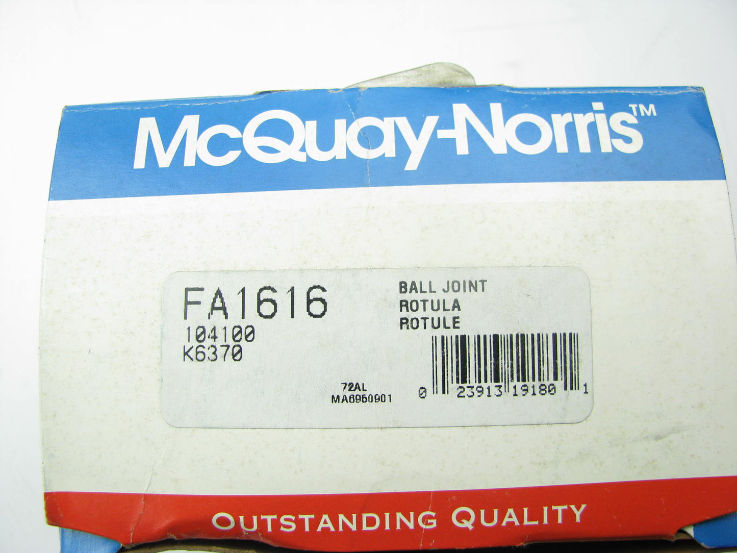McQuay-Norris FA1616 FRONT UPPER Ball Joint