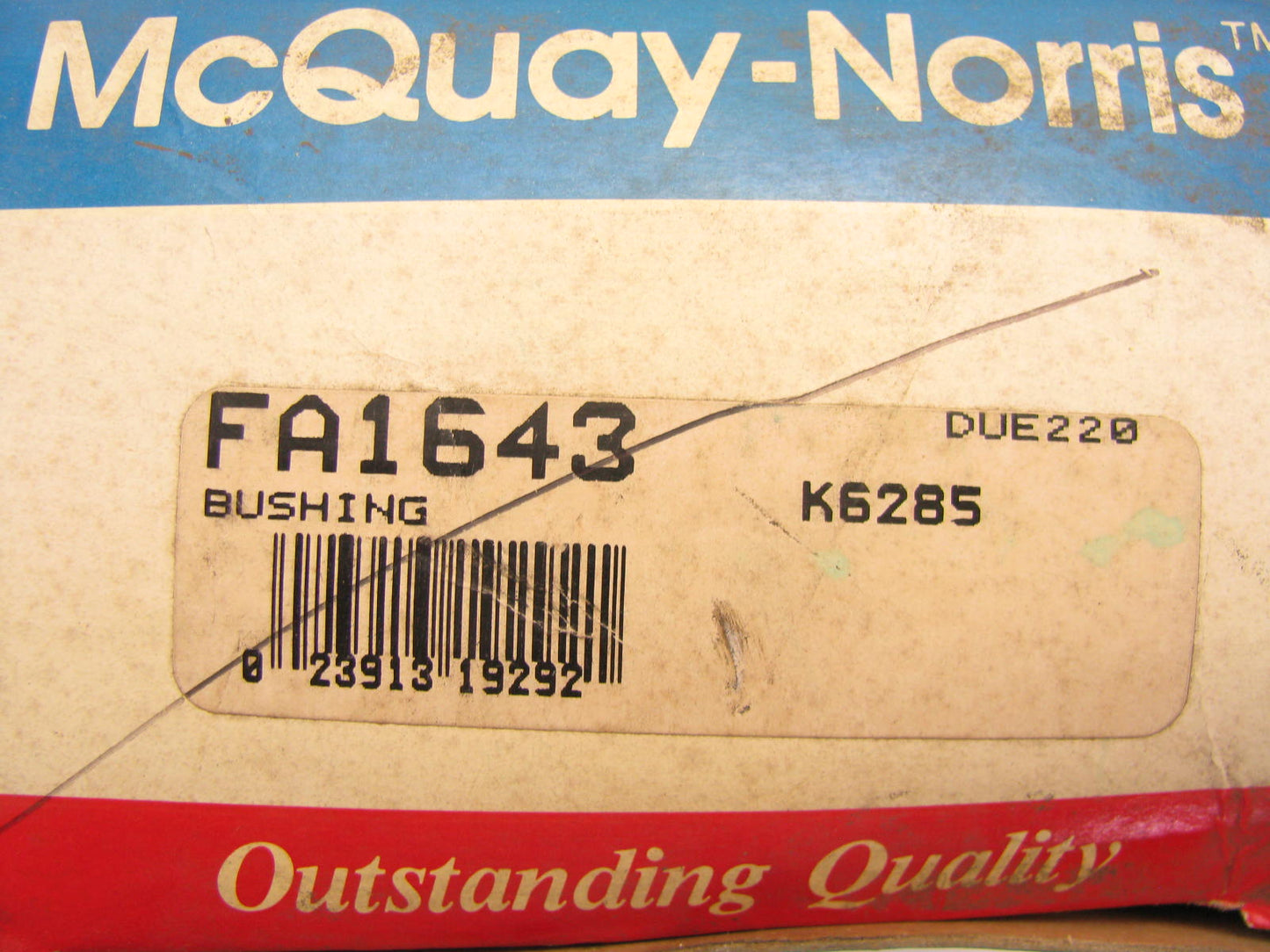 Mcquay-norris FA1643 Suspension Control Arm Bushing Kit - Front Lower