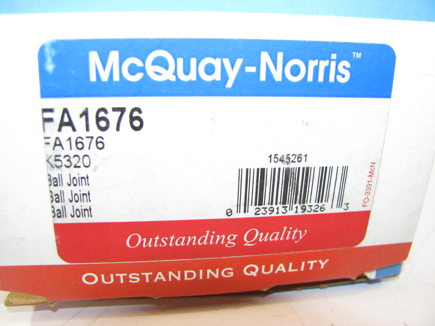 Mcquay-norris FA1676 Suspension Ball Joint - Front Upper