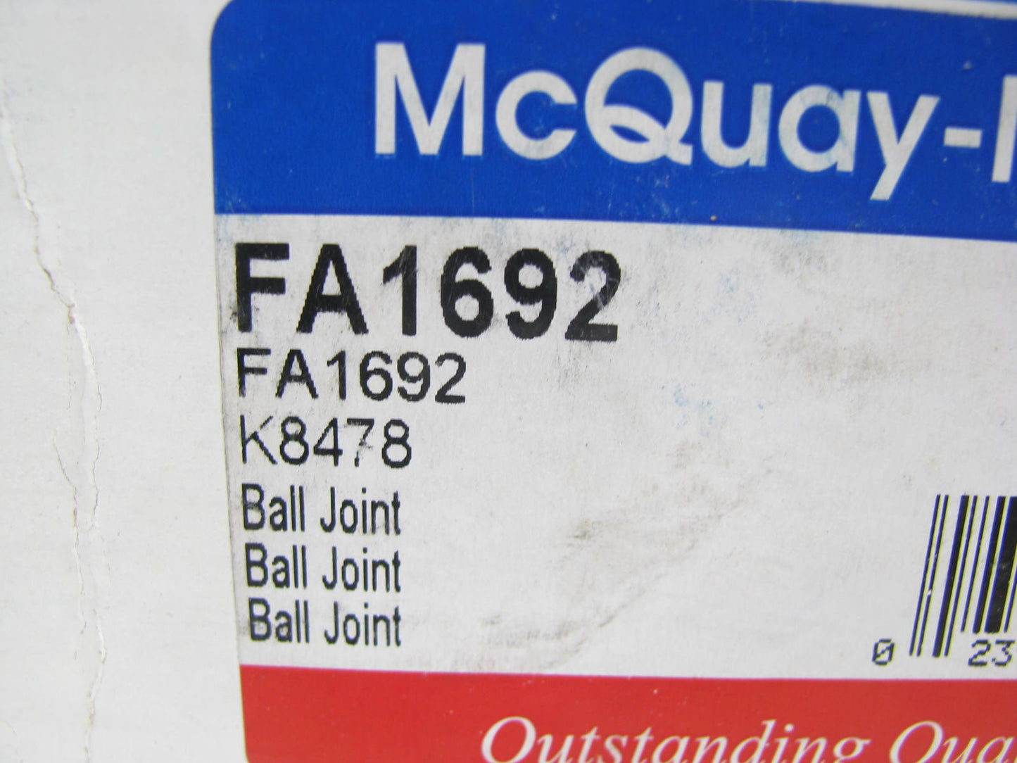 (2) Mcquay-norris FA1692 FRONT UPPER Suspension Ball Joints 86-97 Aerostar RWD