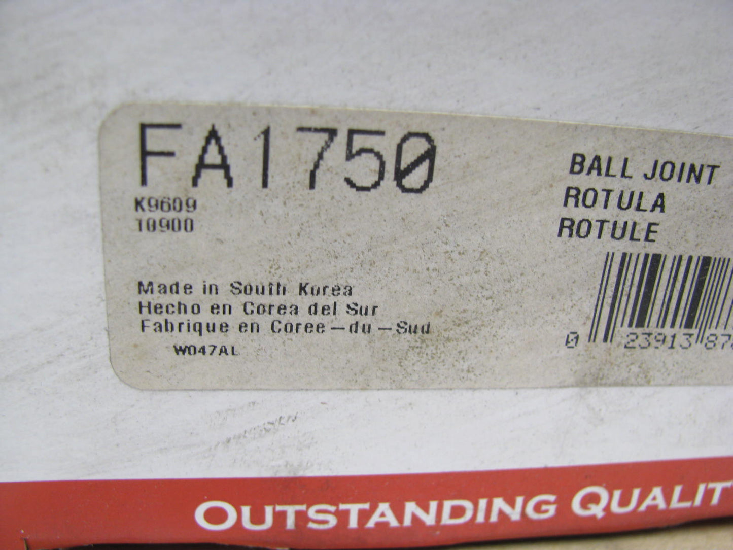 Mcquay-norris FA1750 FRONT LOWER Suspension Ball Joint - RWD