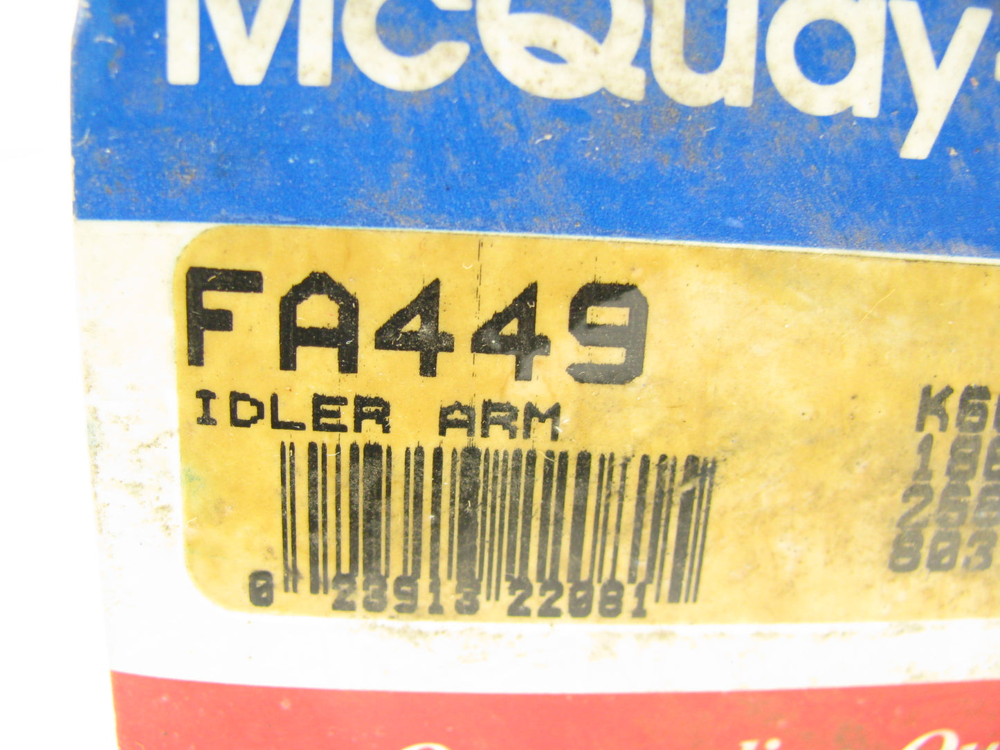 Mcquay-norris FA449 Steering Idler Arm K6087 3767057