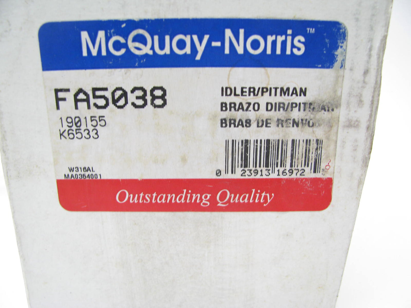 Mcquay-norris FA5038 Steering Idler Arm - 2WD ONLY