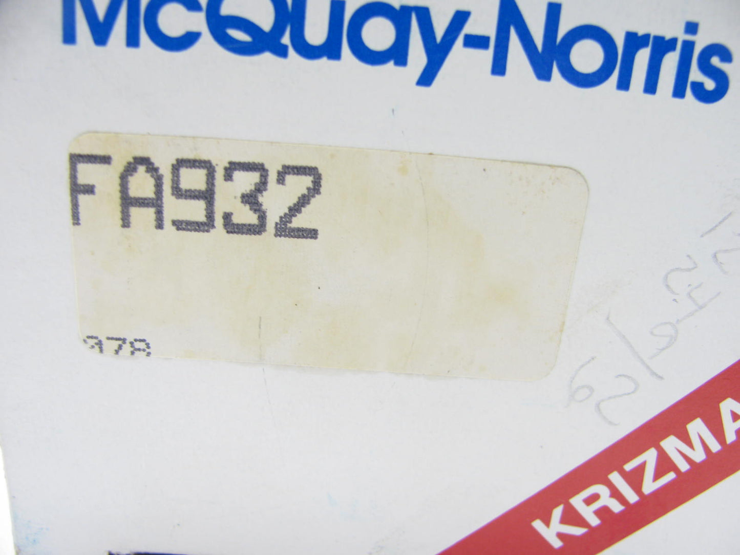 Mcquay-norris FA932 Suspension Strut Rod Bushing Kit Front