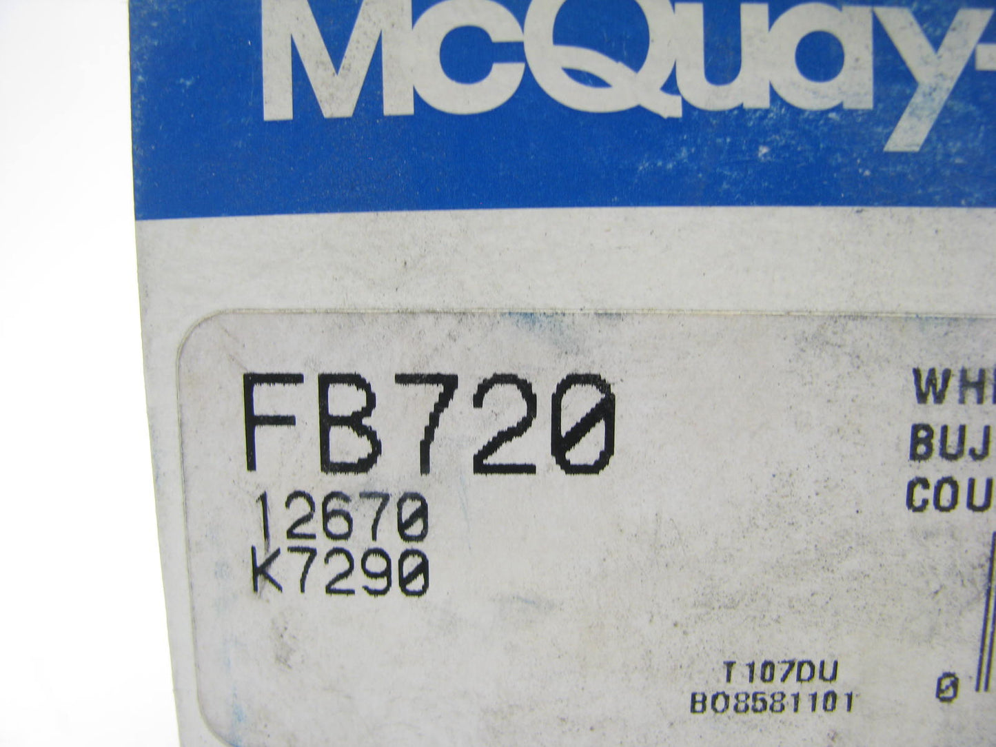 Mcquay-norris FB720 Front Upper Suspension Control Arm Bushings PAIR