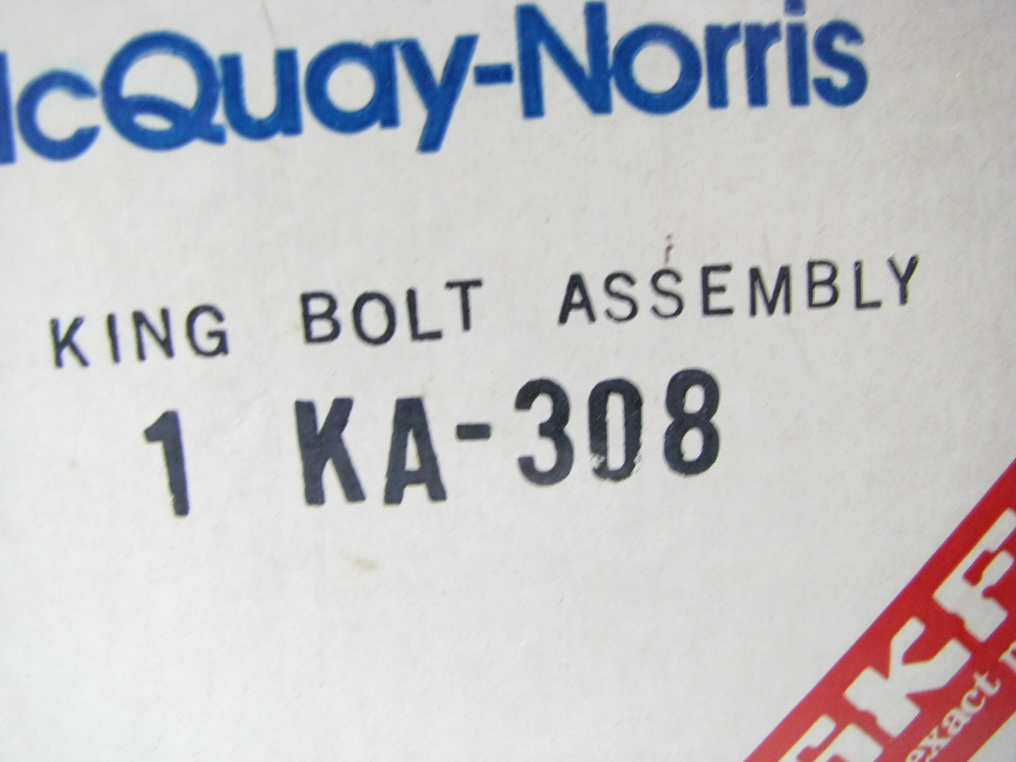 Mcquay-norris KA-308 Steering King Pin Bolt Set 1970-86 Ford C-L-W-CL-CLT Series