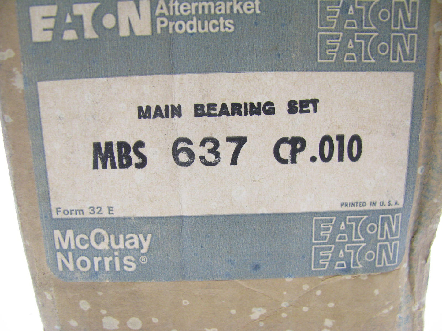 Mcquay-norris MBS637CP010 Main Bearings O/S .010'' For 1969-73 Dodge 478 549