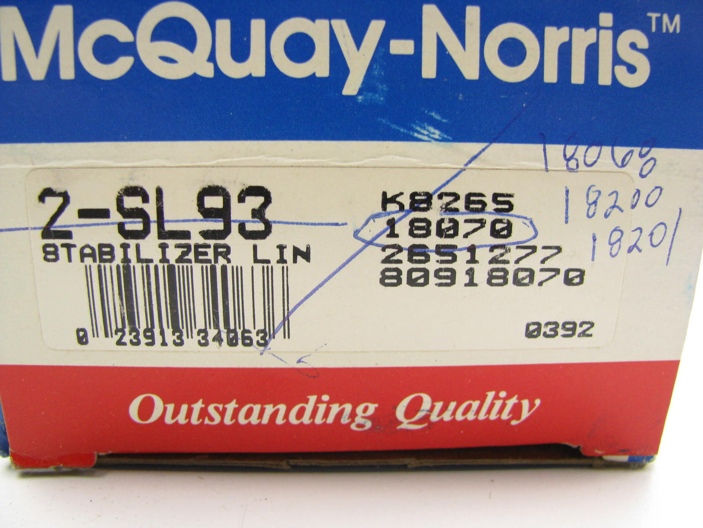 (2) Mcquay-norris SL93 Suspension Stabilizer Sway Bar Link Kits - Front