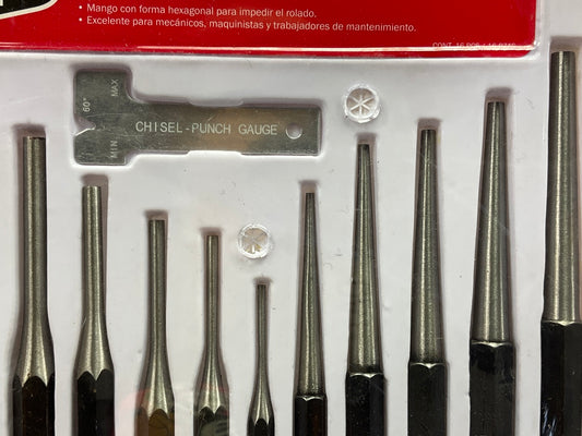 Mechanics Best TR25515 16 Piece Punch And Chisel Set
