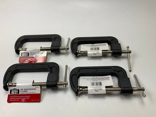 (4) Mechanics Best TRQRCC4 4'' Quick Release C-Clamp