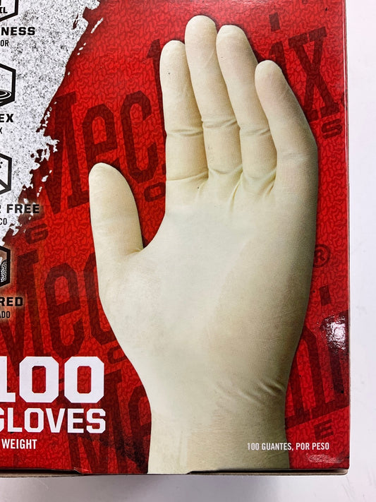 Powder Free, 7 MIL, Textured HEAVY DUTY Mechanics Latex Gloves LARGE, 100 PACK