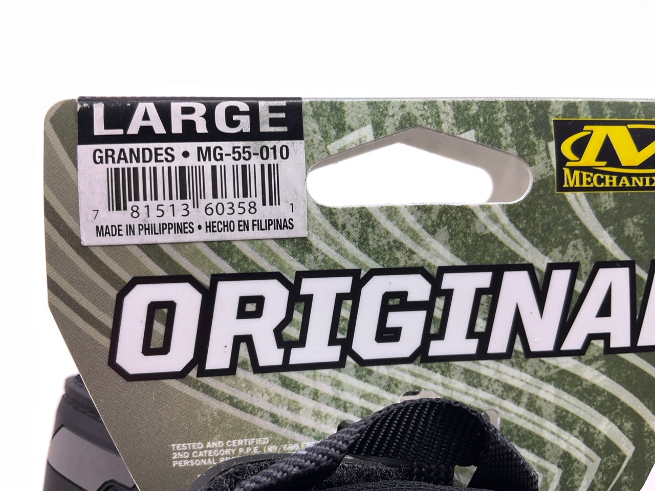 Mechanix Wear MG-55-010 ''The Original'' Black Work Gloves, Large