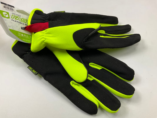 Mechanix Wear SFF-91-010 Hi-Viz Fast-Fit Fluorescent Yellow Gloves, Large 2-PACK