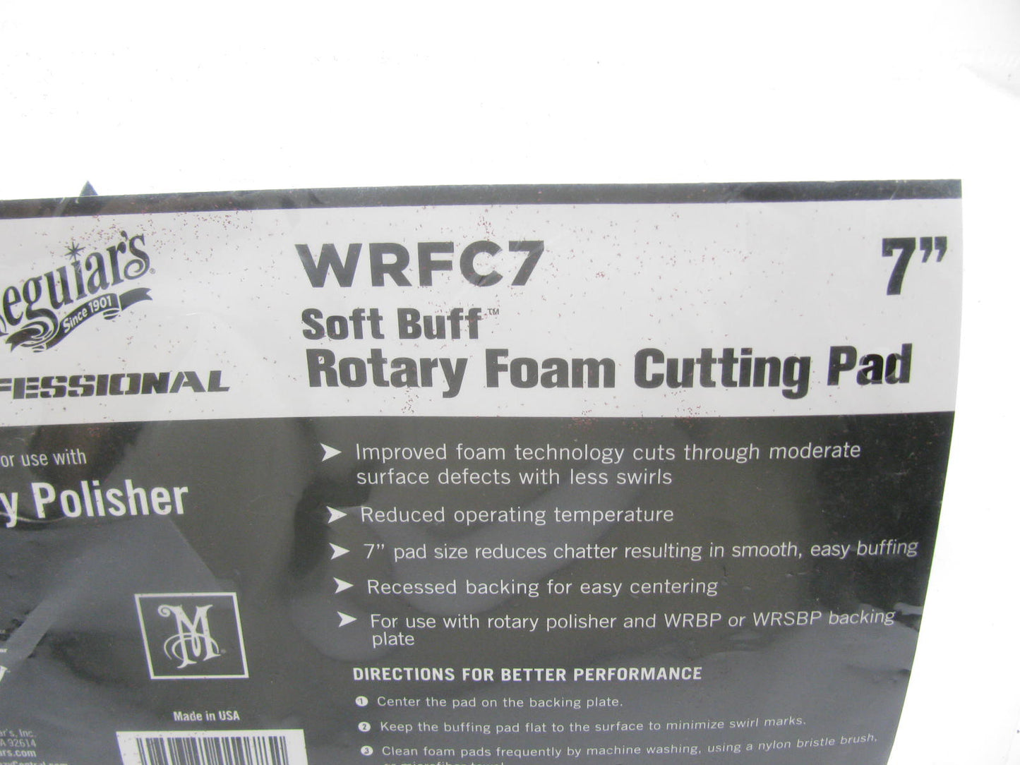 Meguiars WRFC7 Soft Buff Rotary Foam Cutting Pad 7''