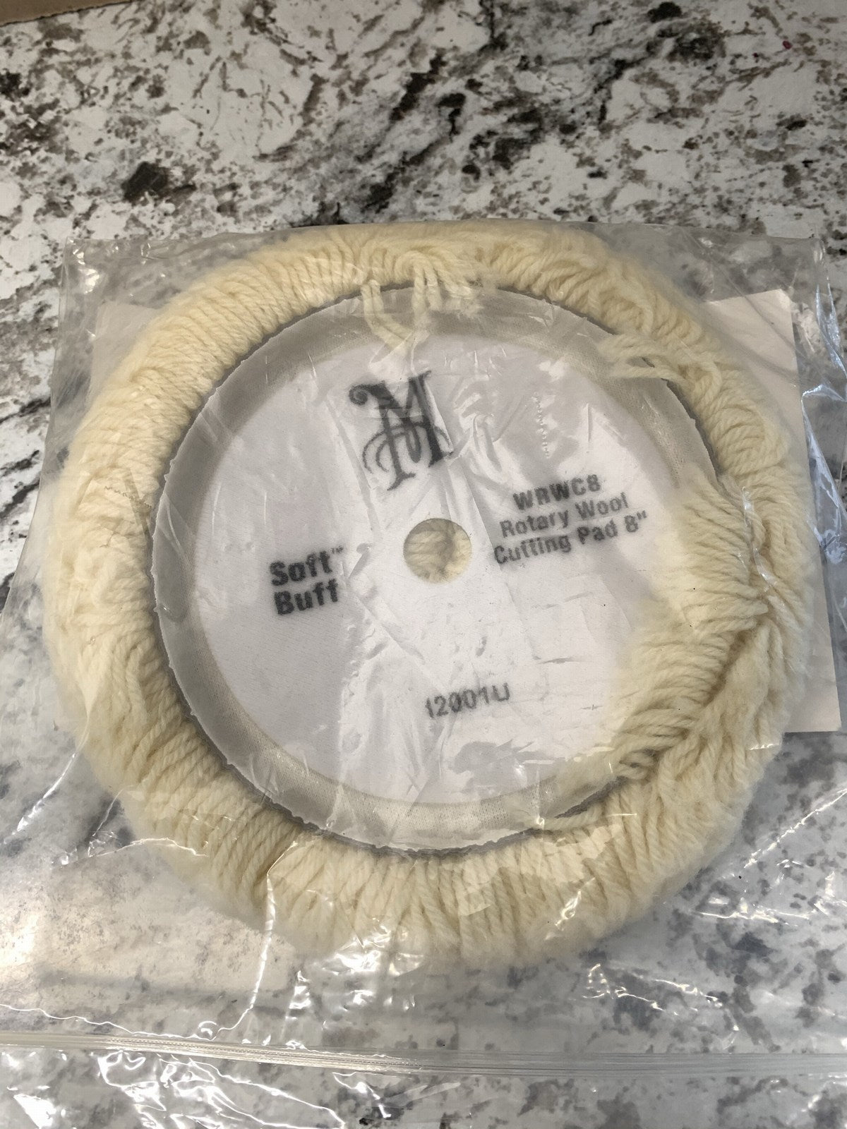 Meguiars WRWC8 Soft Buff Rotary Wool Cutting Pad, 8 Inch