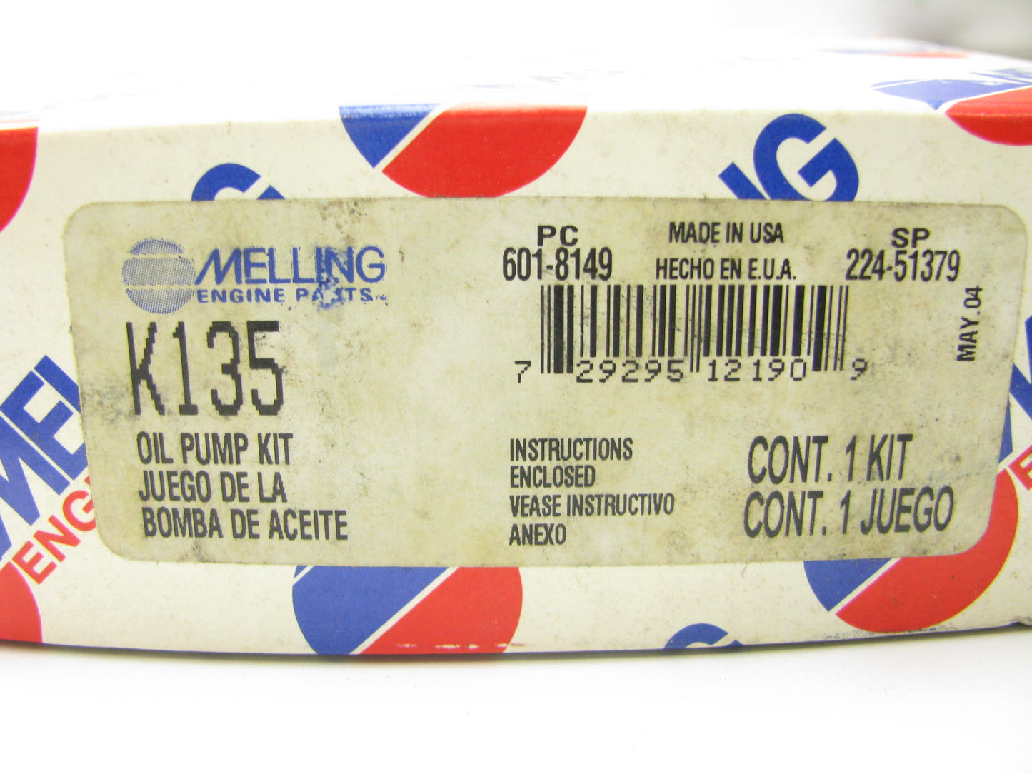 Melling K135 Oil Pump Rebuild Kit For 1984-1994 GM 3.0L 3.3L 3.8L
