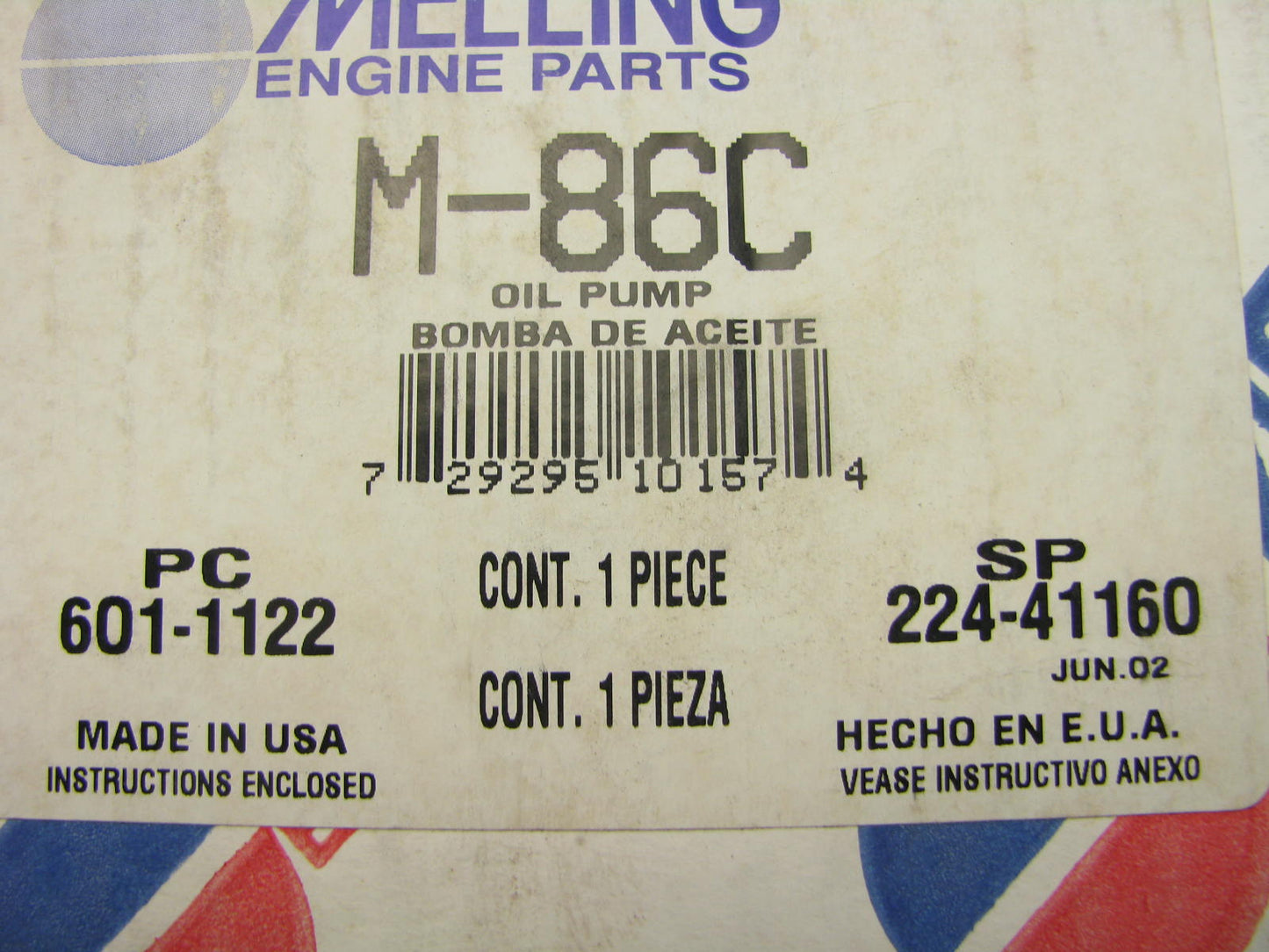 Melling M86C Engine Oil Pump For 1974-1988 Ford Mercury 2.3L