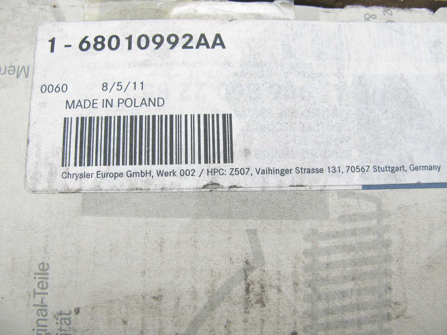 UNIVERSAL REAR Seat Belt Original OEM Mercedes-Benz 68010992AA