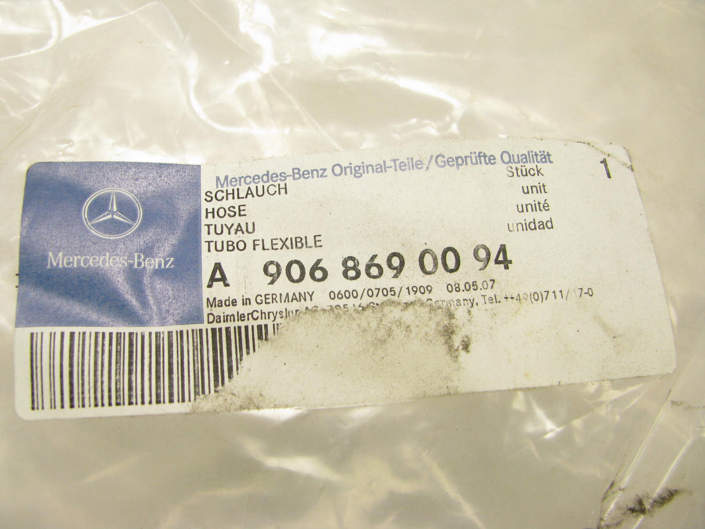 NEW A9068690094 Headlight Headlamp Washer Tube Hose OEM For 07-12 Sprinter 2500