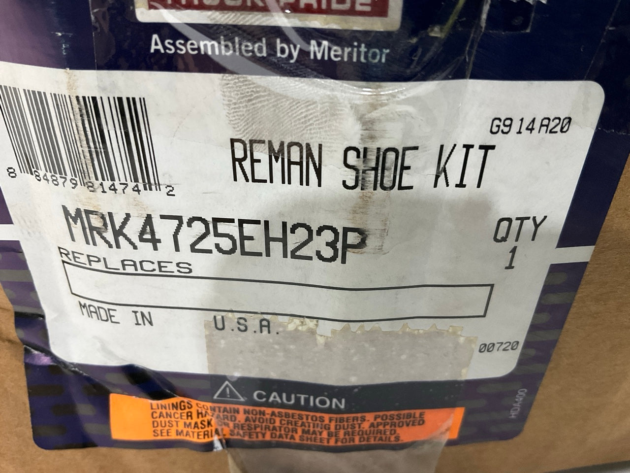 Meritor MRK4725EH23P REMAN ES Drum Brake Shoe Kit, 16.5'' X 6'', 23K Lining
