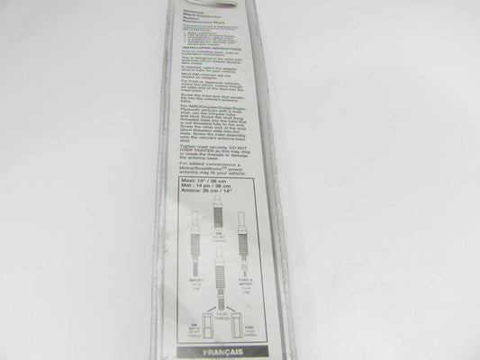 Metra AW-RM1R Wire Wound Black Fiberglass Replacement Mast 14''