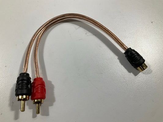 Metra CF-RCA600Y1 RCA 6'' Long 1 Female To 2 Male Y-adapter Cable, Gold Connector