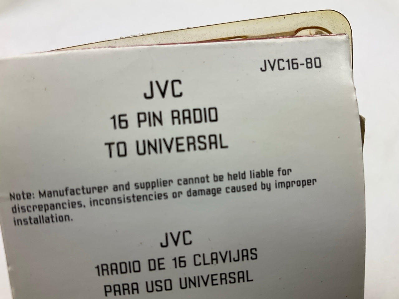 Metra JVC16-80 6-Pin Universal Smart Cable JVC 16-pin Radio To Universal Adapter